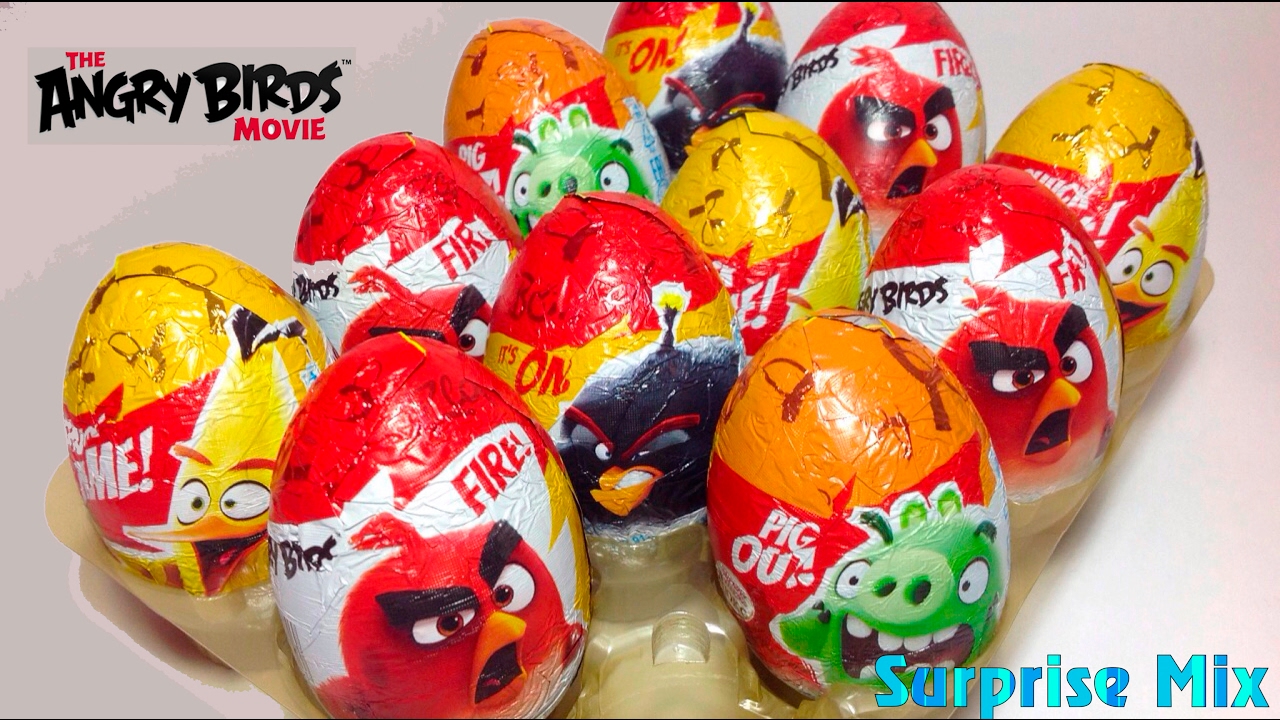 ЭНГРИ БЁРДС В КИНО Злые Птички Шоколадные яйца СЮРПРИЗЫ / ANGRY BIRDS Movie KINDER SURPRISE Unboxing