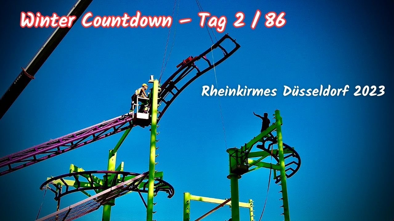 Kirmes Aufbau Highlights🎡Rheinkirmes D&uuml;sseldorf 2023 |❄️Winter Countdown zur Kirmes 2026 &ndash; Tag 2/86