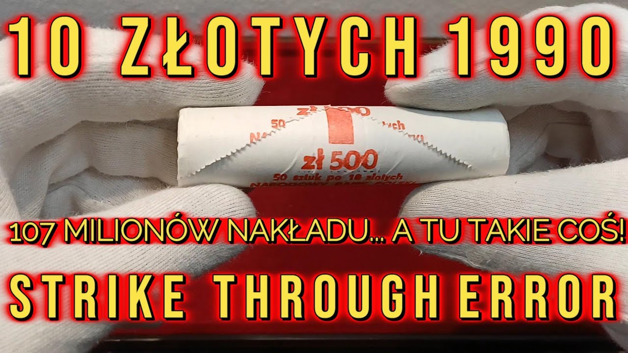 10 złotych 1990  rolka pełna destruktów #numizmatyka #prl #monety
