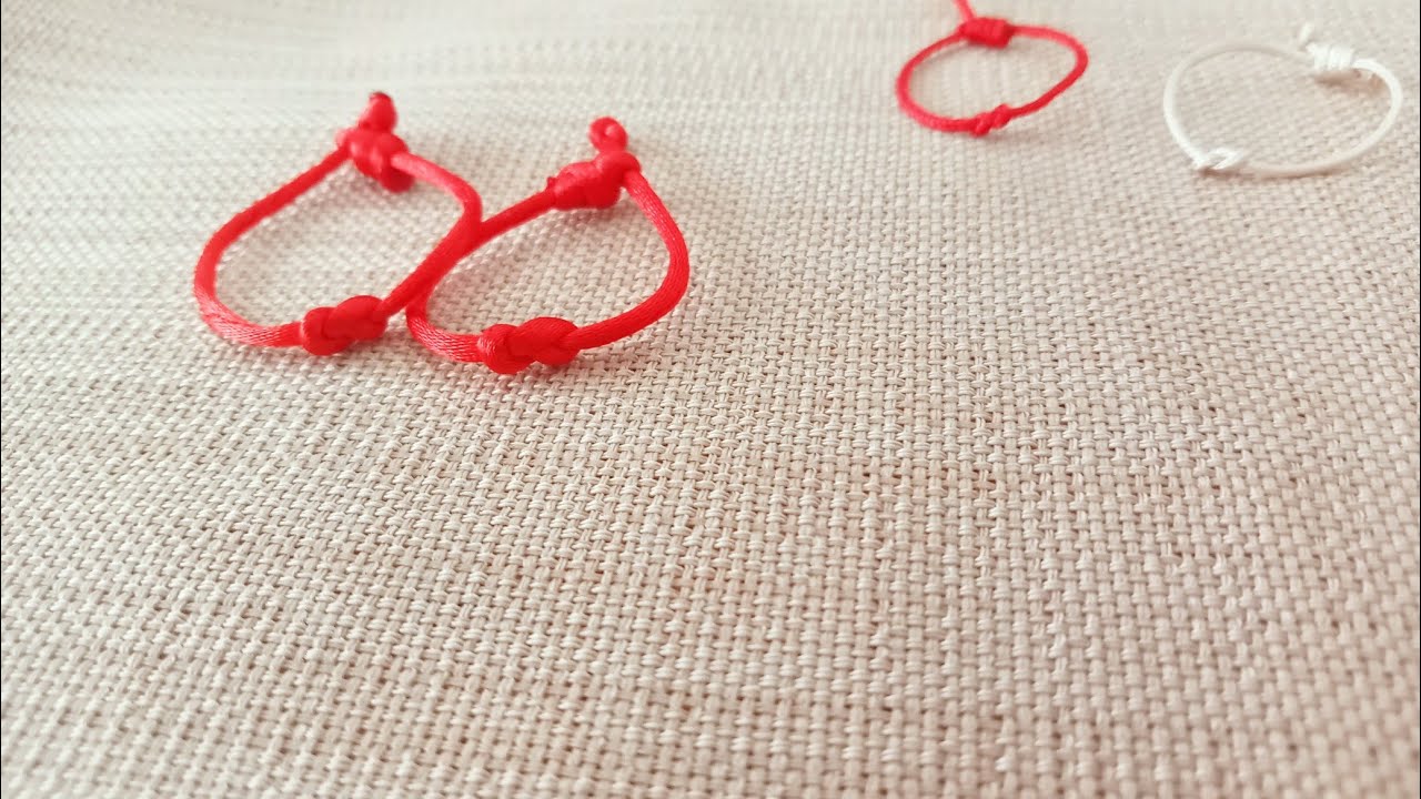 Diy / How to make infinity knot ring, Diy Red String Ring Tutorial, Jewellery Making #Diy