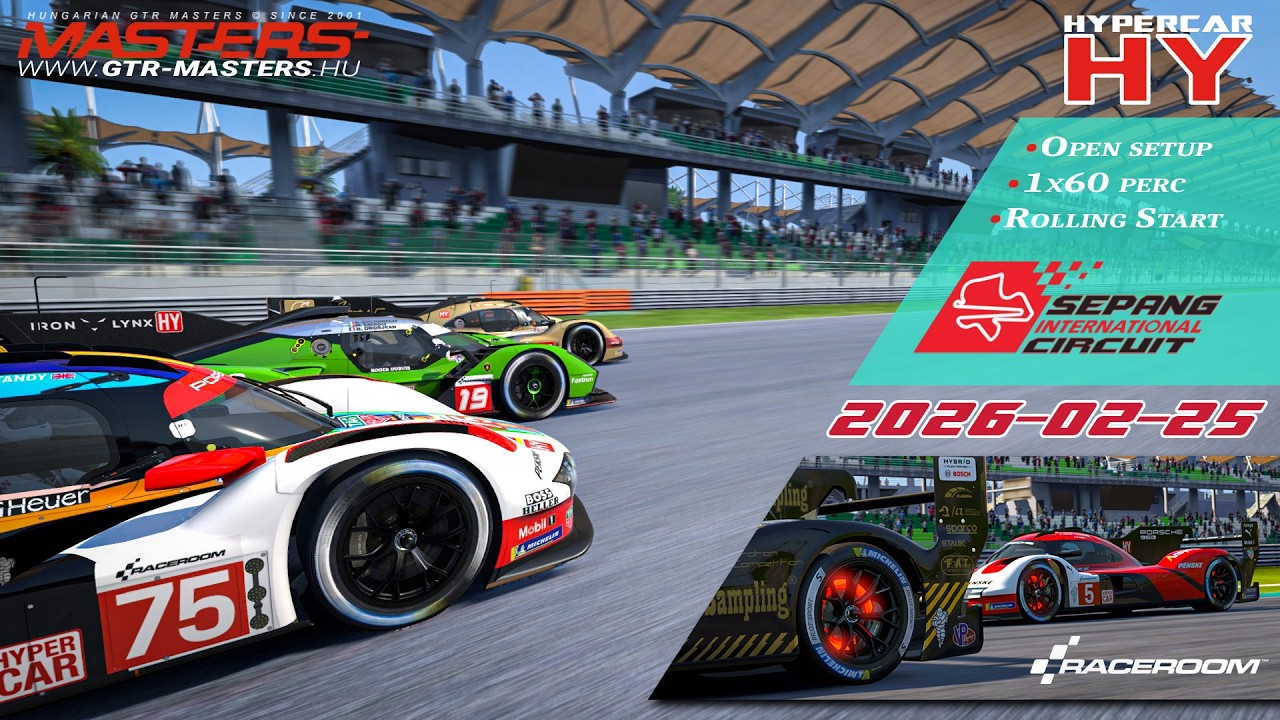 GTR-Masters - R3E Hypercars - 2026 Tavasz - Sepang