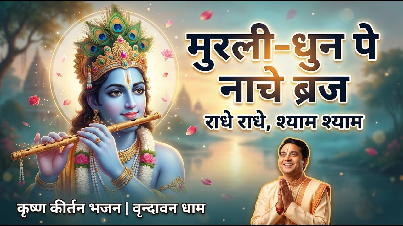 मुरली-धुन पे नाचे ब्रज | राधे राधे श्याम श्याम | Original Krishna Kirtan Bhajan