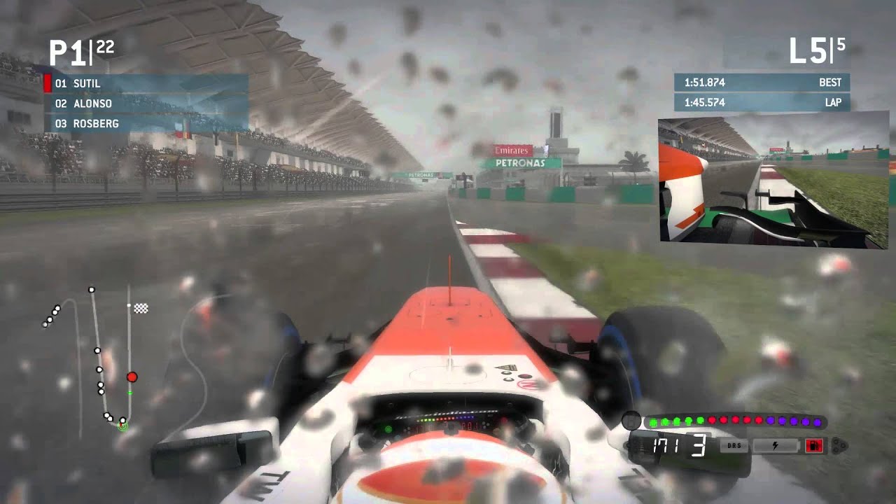 Malaysia F1 2013 Heavy Rain Codemasters 1080P Ultra PC version