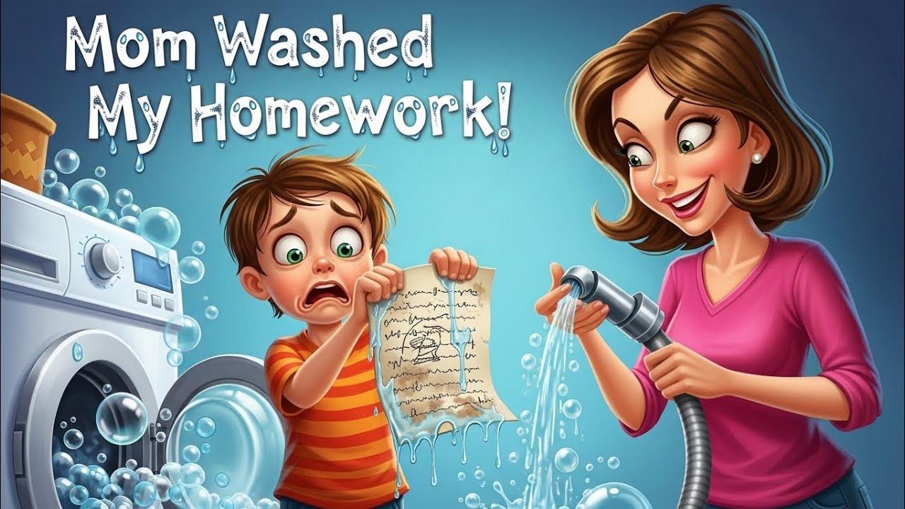 Mom Washed My Homework | English Listening Practice for Beginners (A1 Level) #englishlearning 