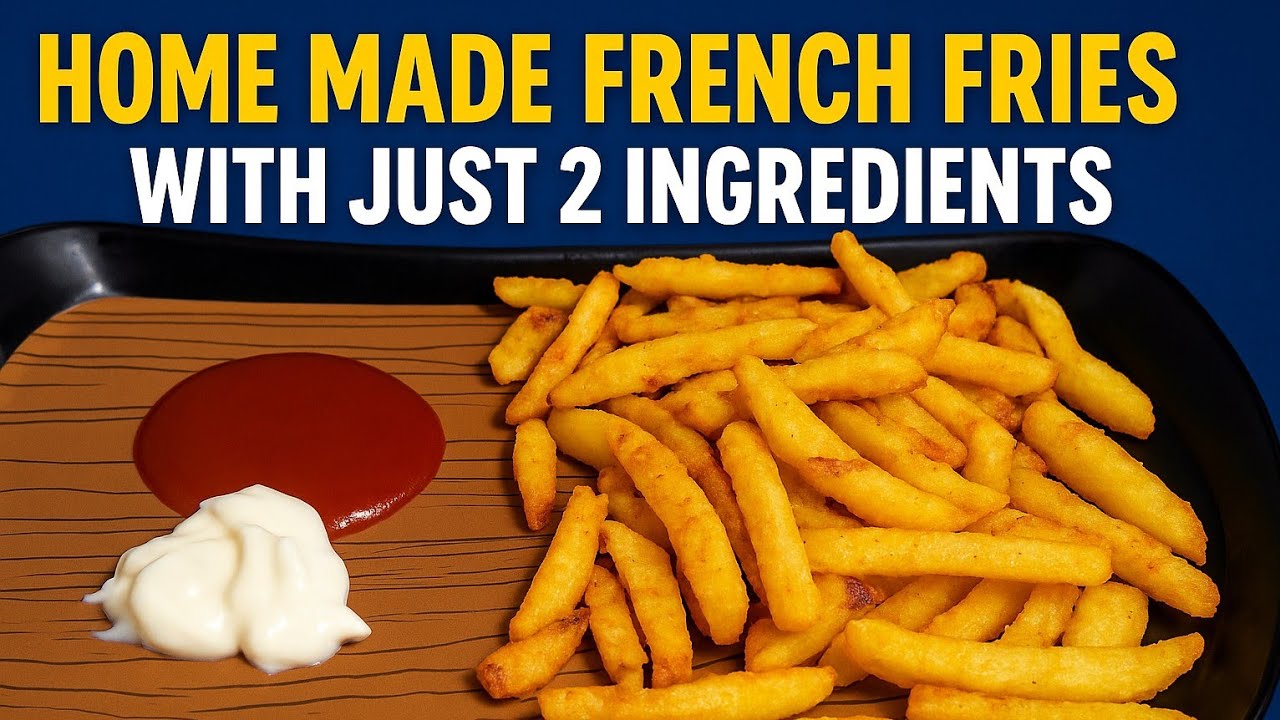 HOME MADE FRENCH FRIES 🍟 WITH IN JUST 2 INGREDIENTS 🤤👌