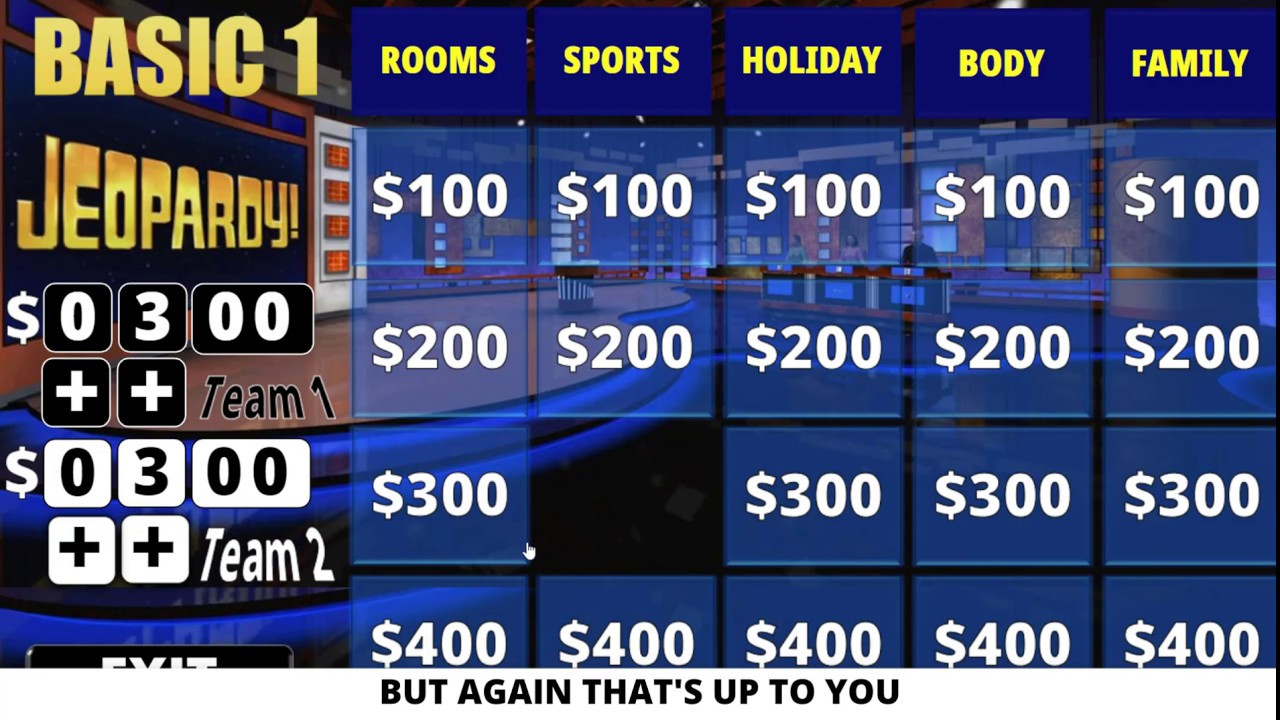 Jeopardy Game Guide