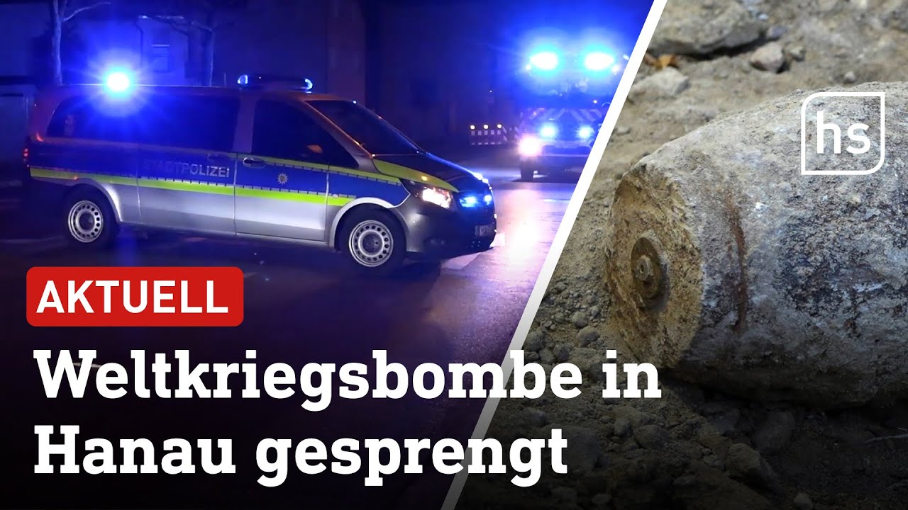 Entschärfung nicht möglich: 250-Kilo-Weltkriegsbombe in Hanau gesprengt | hessenschau