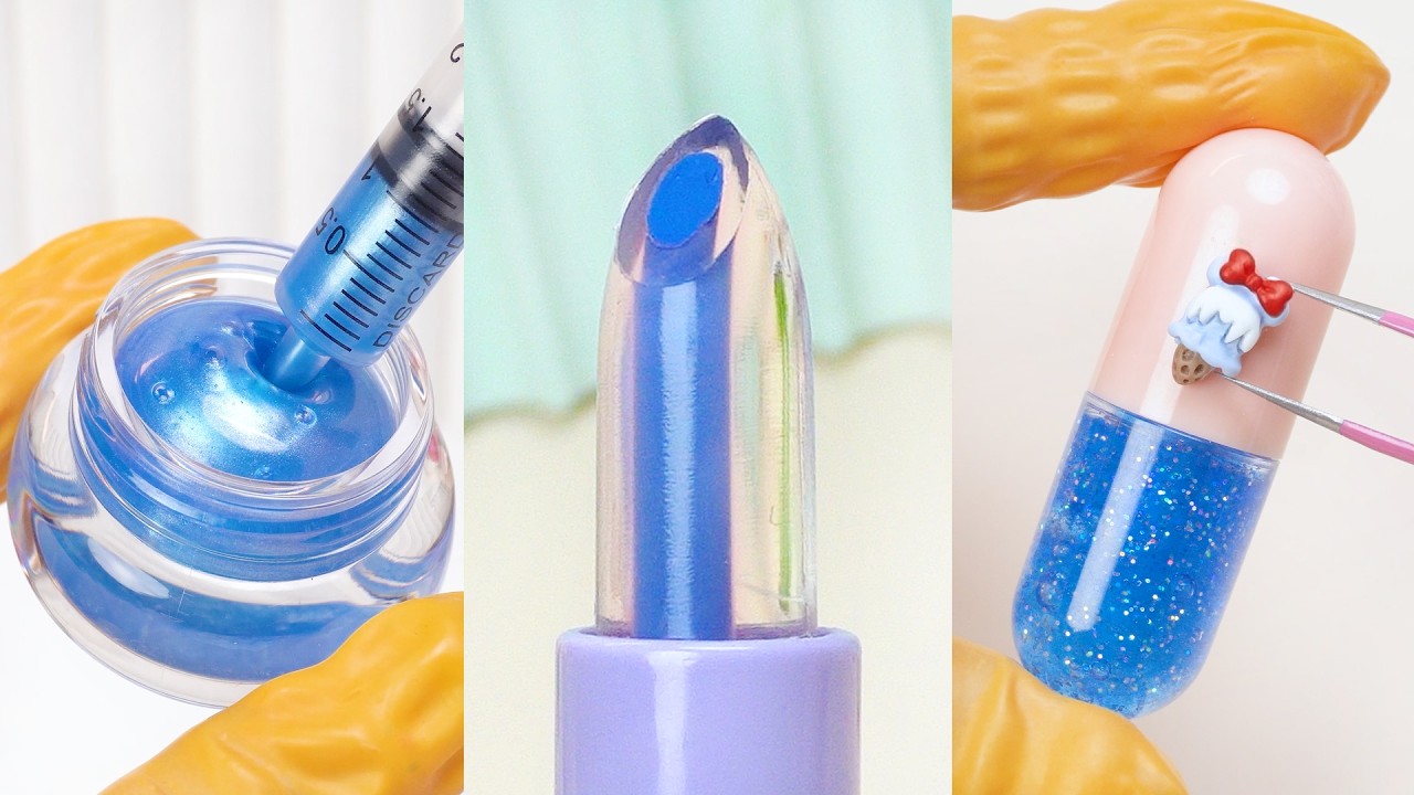 DIY Luxury Makeup Repair ✨ Most Satisfying Aesthetic DIY Keychain Lip Gloss Process!