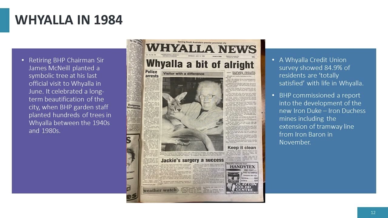 After the Shipyards, Whyalla in the 1980s - A History Festival talk by Paul Mazourek