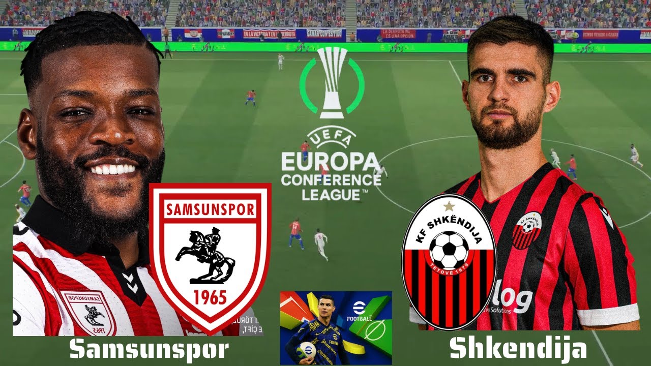 🔴  Samsunspor - Shkendija | Konferans Ligi |  E-Footbal 2026 | T&uuml;rk&ccedil;e Spiker |