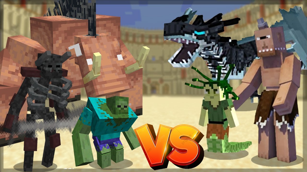 Minecraft: MOBS MUTANTES VS ICE AND FIRE ! - BATALHA DE MOBS