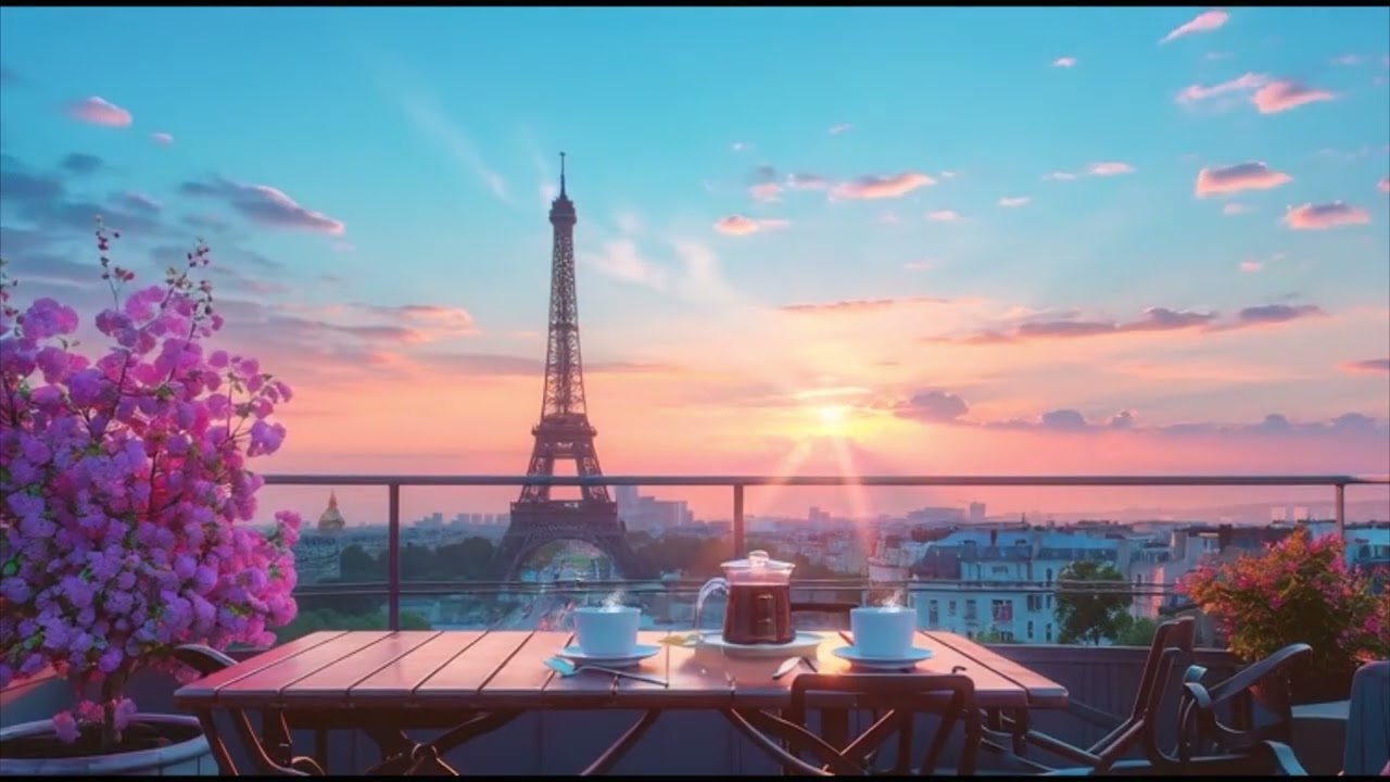 Jazz in Paris at Sunset | Romantic Jazz Cafe Music | Relaxing Evening Jazz Ambience