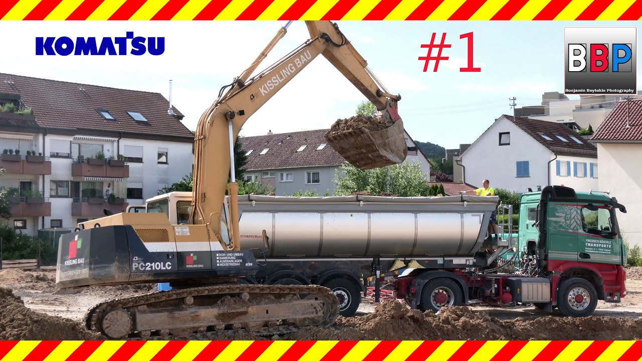 Komatsu PC210LC & Mercedes-Benz, Volvo Trucks, Schwaikheim, Germany, 2021. #1