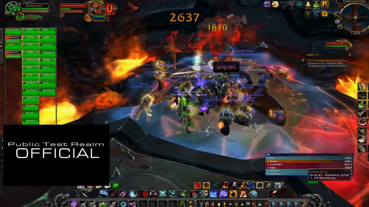 World of Warcraft PTR Gameplay - Deathwing 25 Raid Full Fight HD
