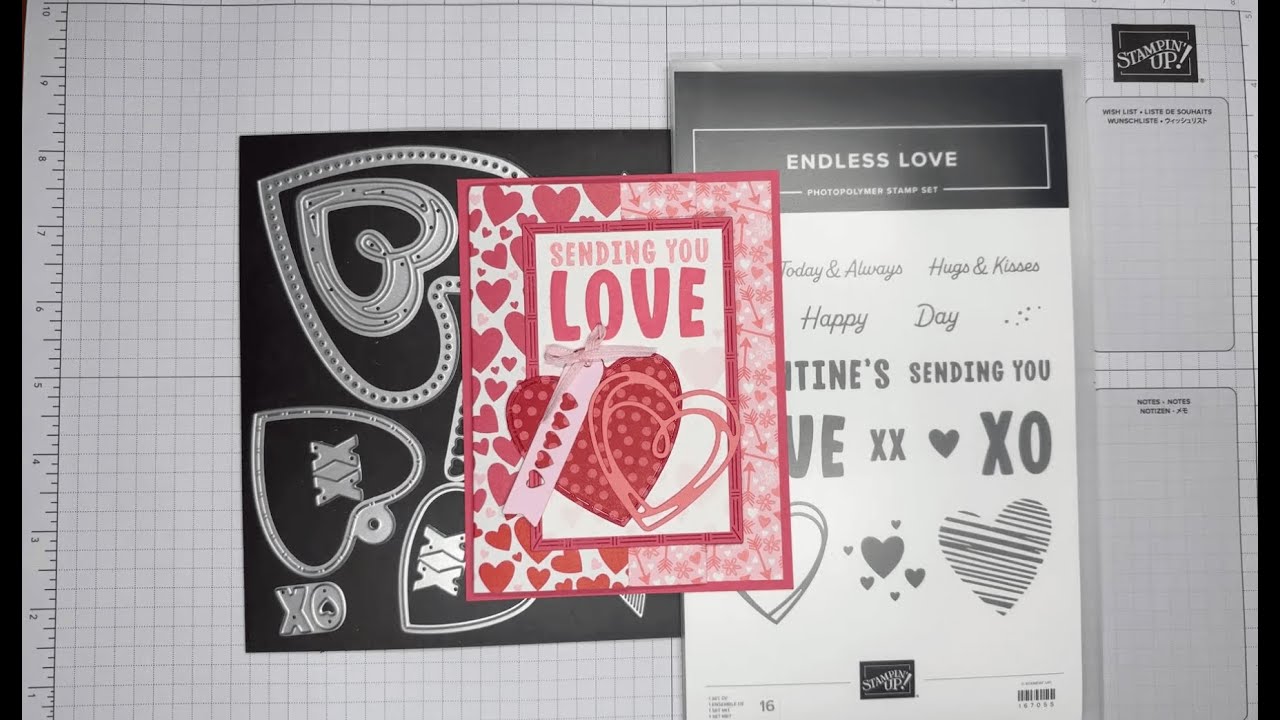 Stampin’ Up! Endless Love Accordion Fold Valentine Card Tutorial #funfold #diy #patternedpaper