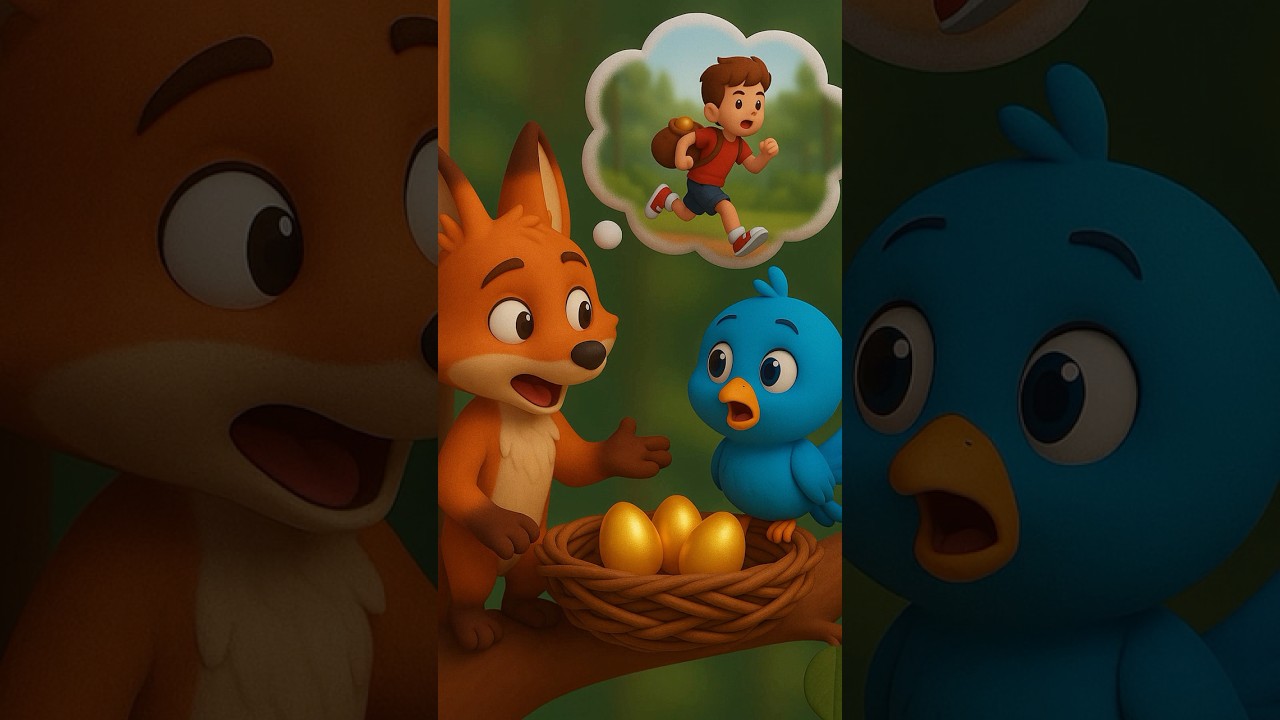 A little fox saves sparrows golden eggs&hellip;#friendship #sparrow#fox#foreststories