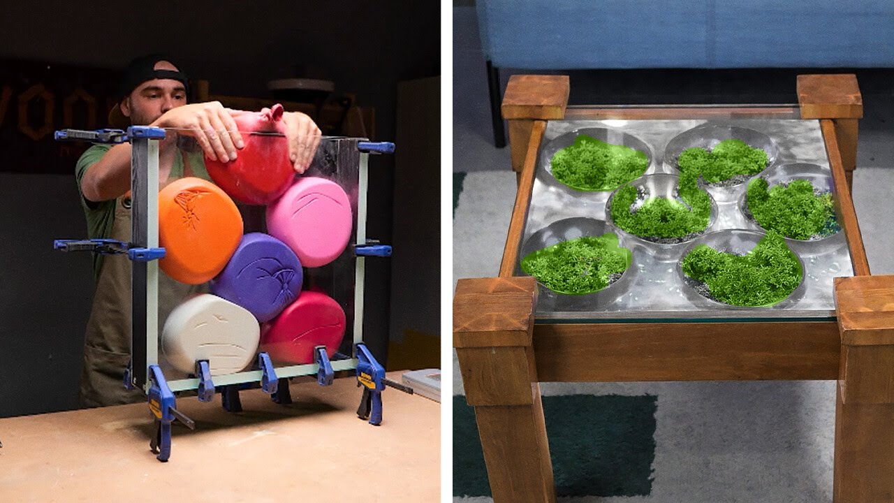 I made a Futuristic Table from Balloons! Unique Furniture projects
