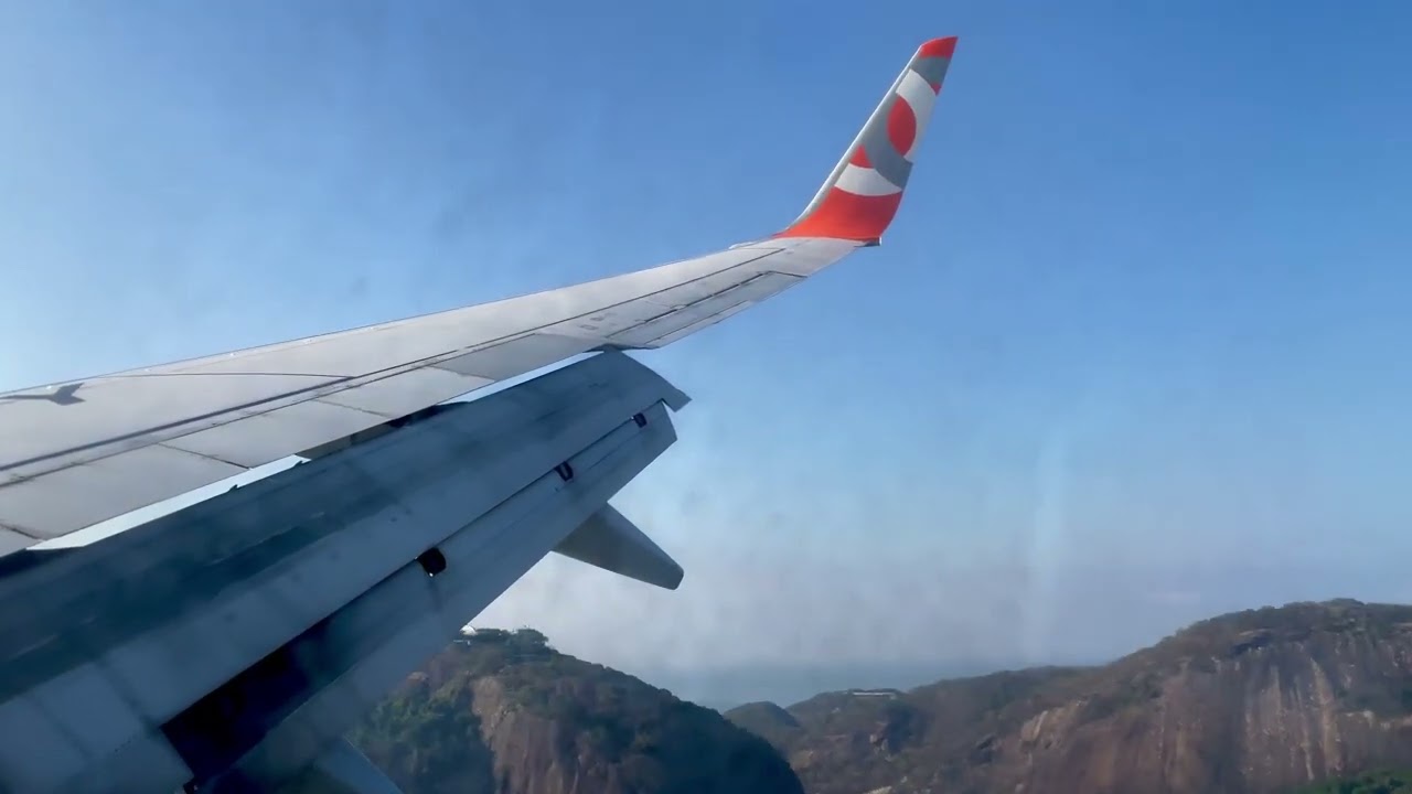 Aproximação e pouso no Santos Dumont - Gol 737-800