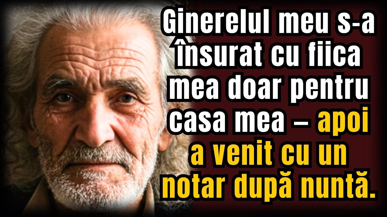 Ginerelul meu s-a însurat cu fiica mea doar pentru casa mea — apoi a venit cu un notar după nuntă
