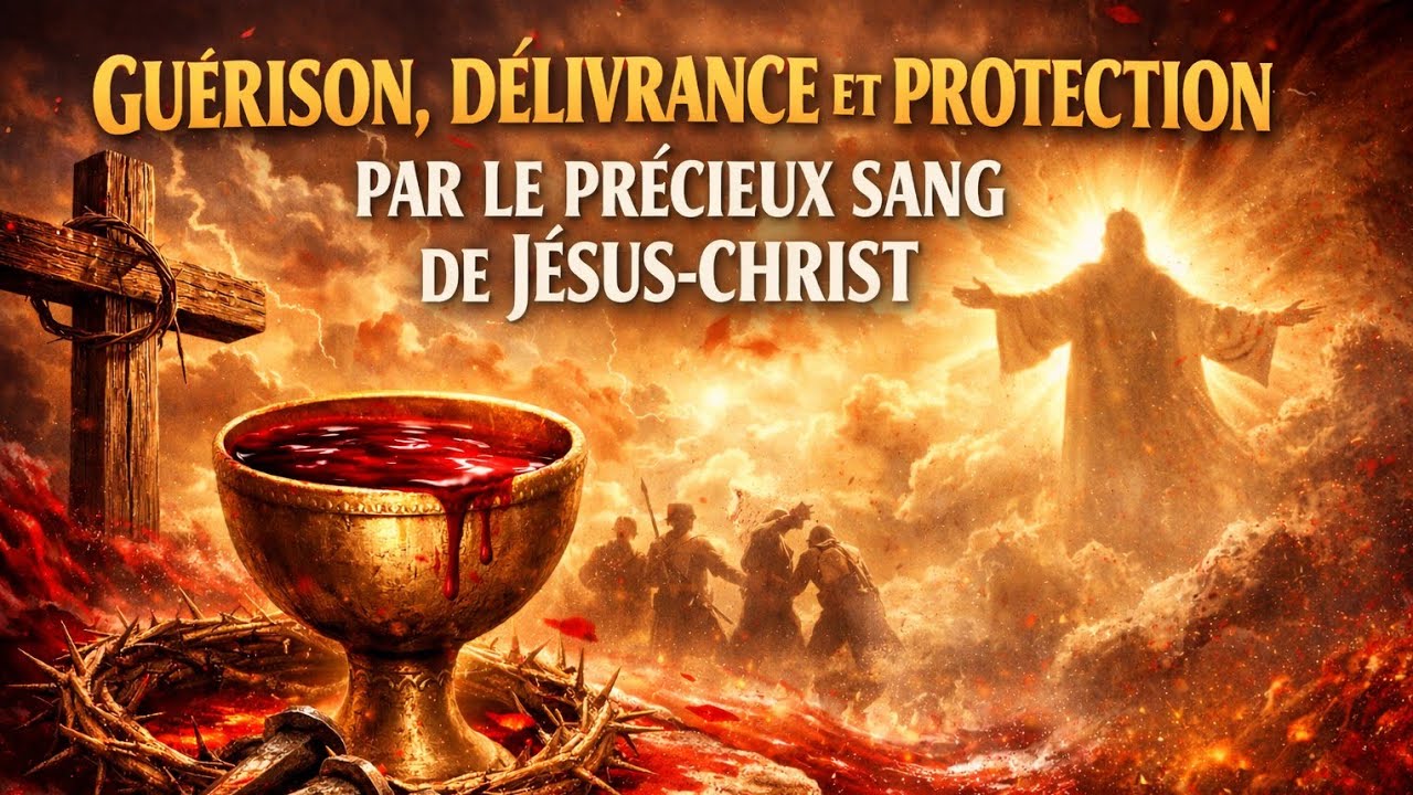 ✨️ PRIÈRE de GUÉRISON, de DÉLIVRANCE et de PROTECTION au PRÉCIEUX SANG de JÉSUS-CHRIST ✨️