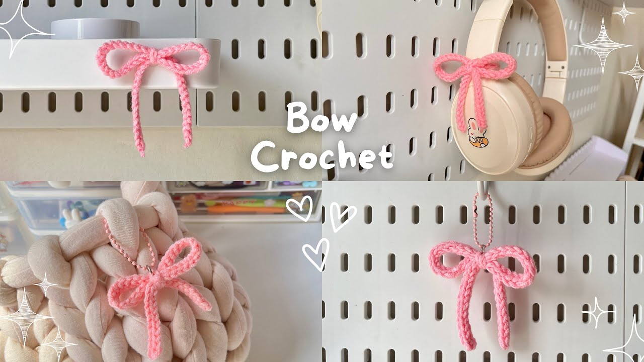 Crochet Project for Beginners | Bow Crochet 𐙚⋆°｡⋆♡