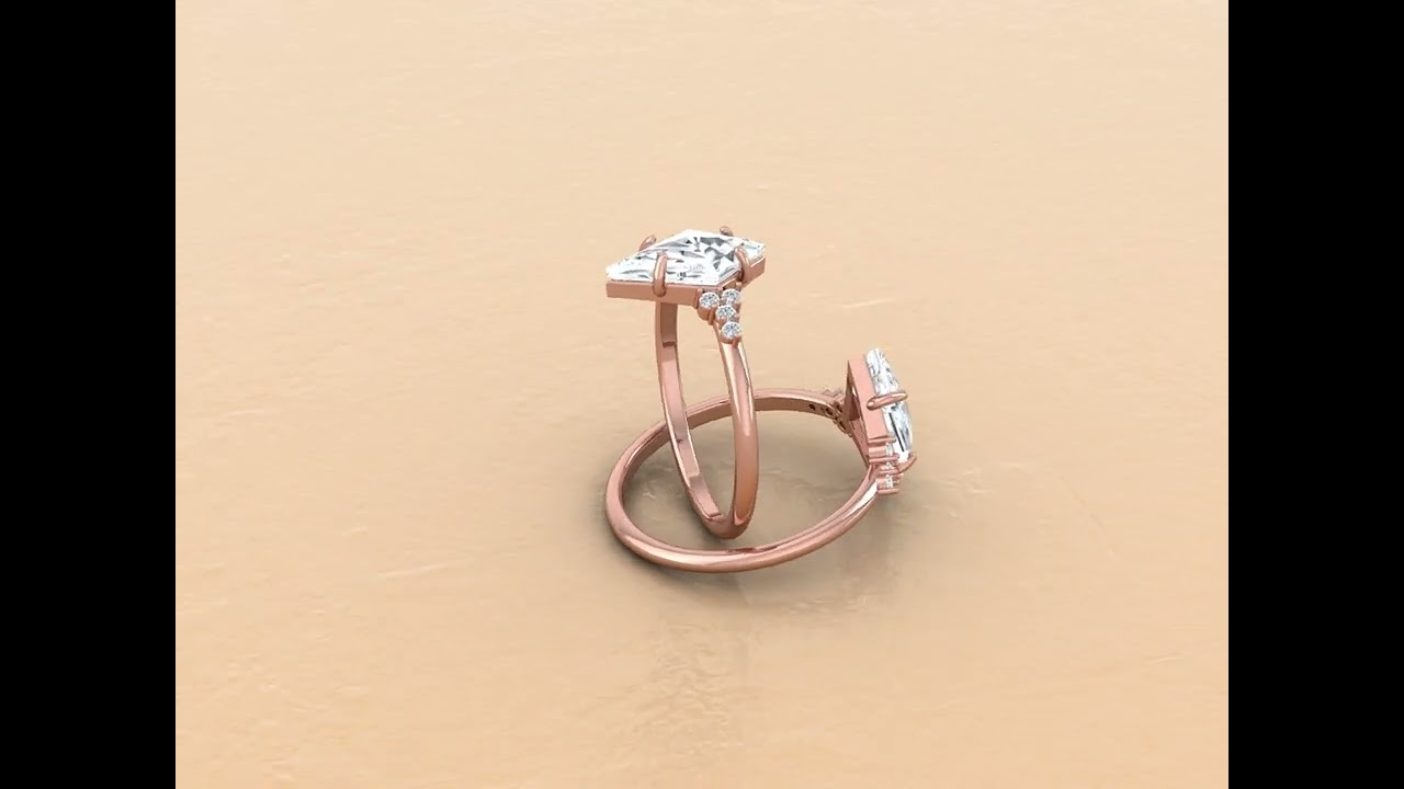 Making a Kite Cut Diamond Ring | 1.25 carat &ldquo;salt & pepper&rdquo; kite shape diamond. Stone setting