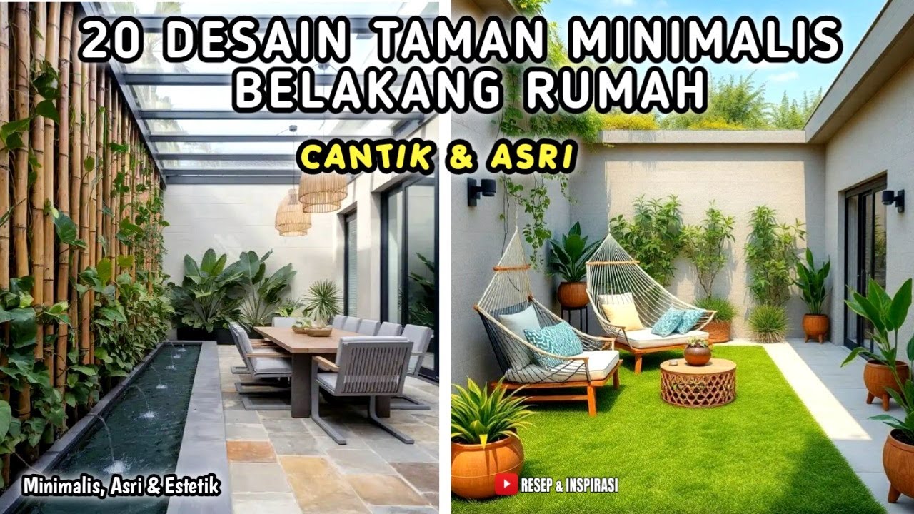 20 DESAIN TAMAN MINIMALIS BELAKANG RUMAH YANG CANTIK & ASRI