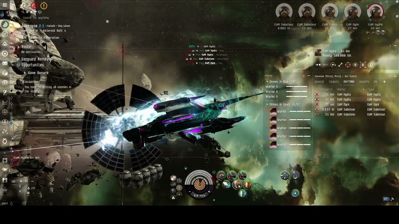 Eve Online - Golem running Level 4 Missions from High-Sec Solo...