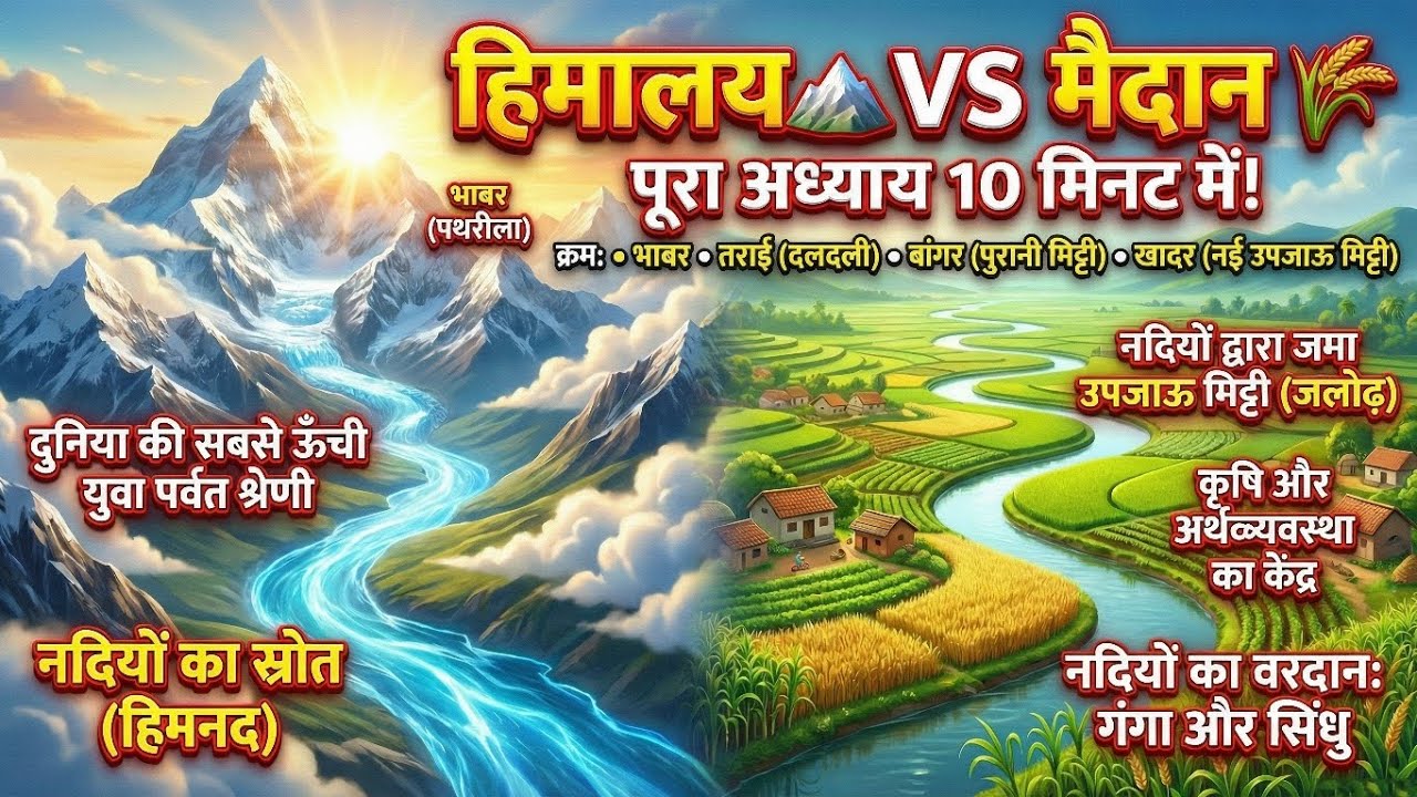 हिमालय पर्वत एवं मैदान | पूरा Geography Chapter आसान ट्रिक से | Exam Special 2026