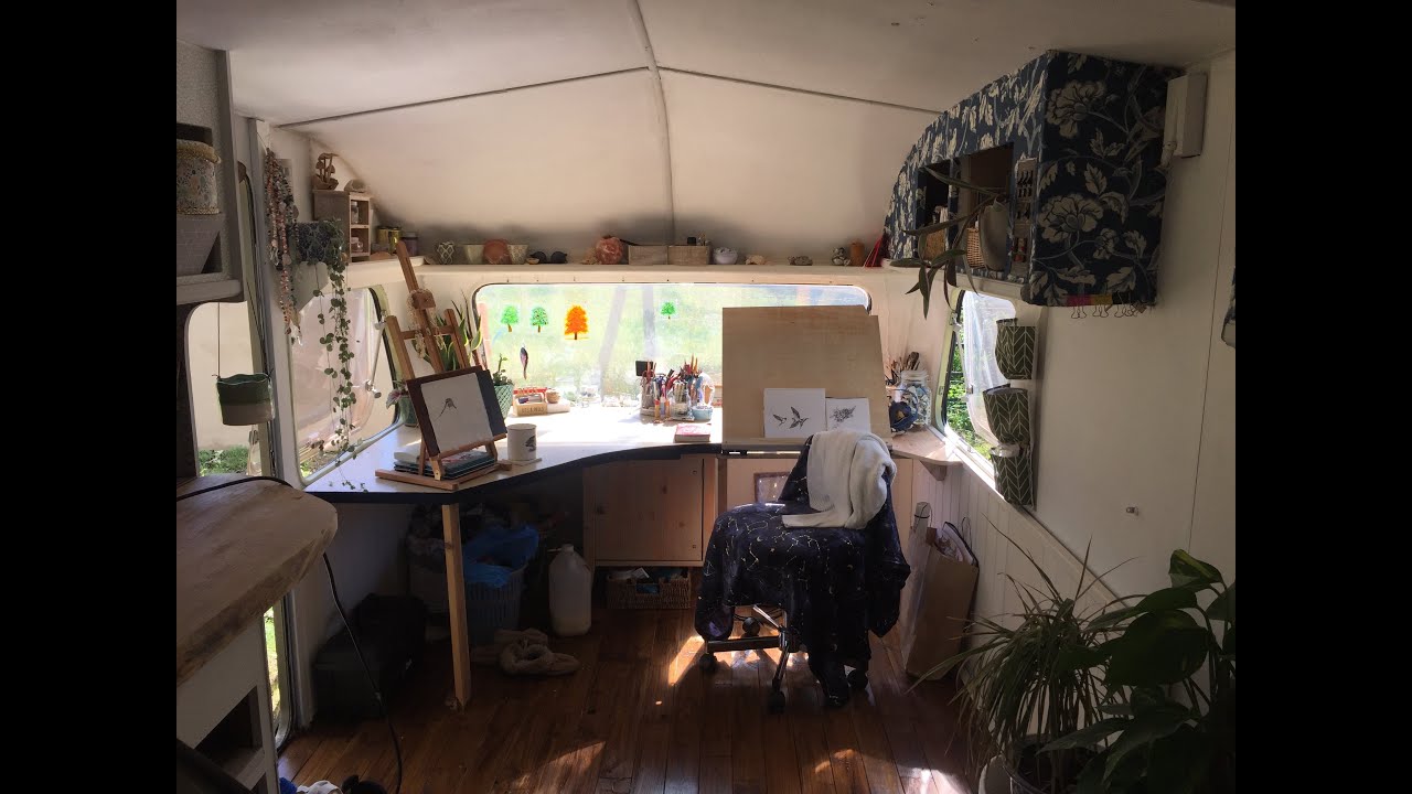 I bought an old caravan and turned it into an Art Studio.....