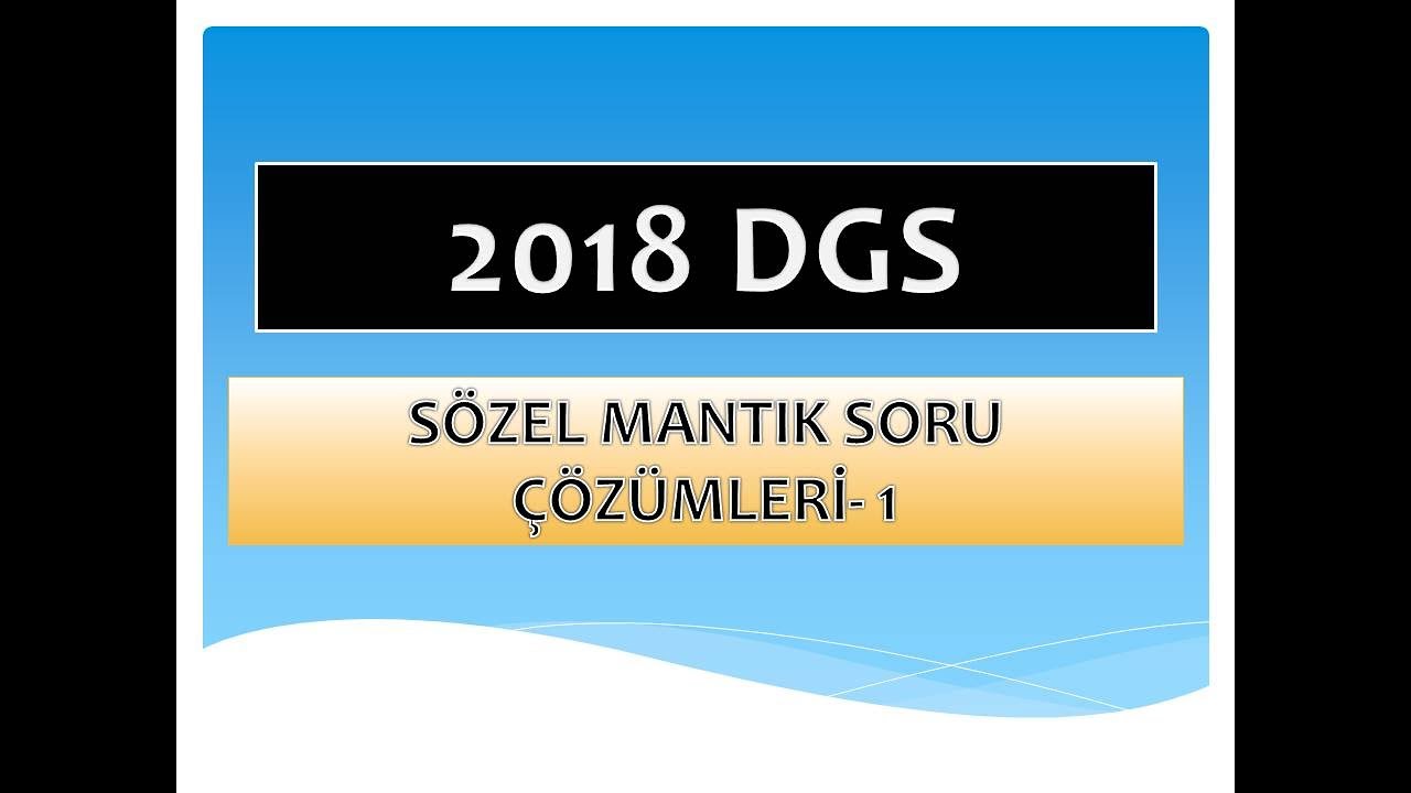 2018 DGS SÖZEL MANTIK SORU ÇÖZÜMLERİ-1