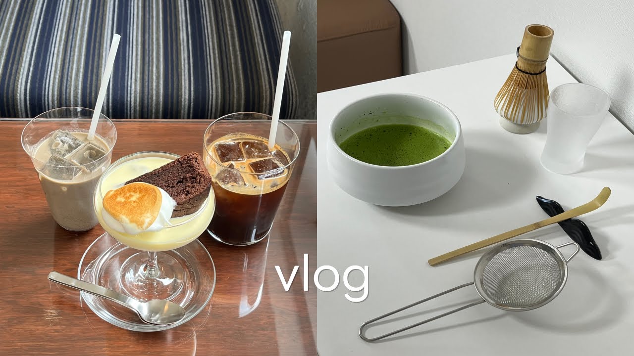 vlog l 합정·망원 맛집 카페, 말차 유행 탑승