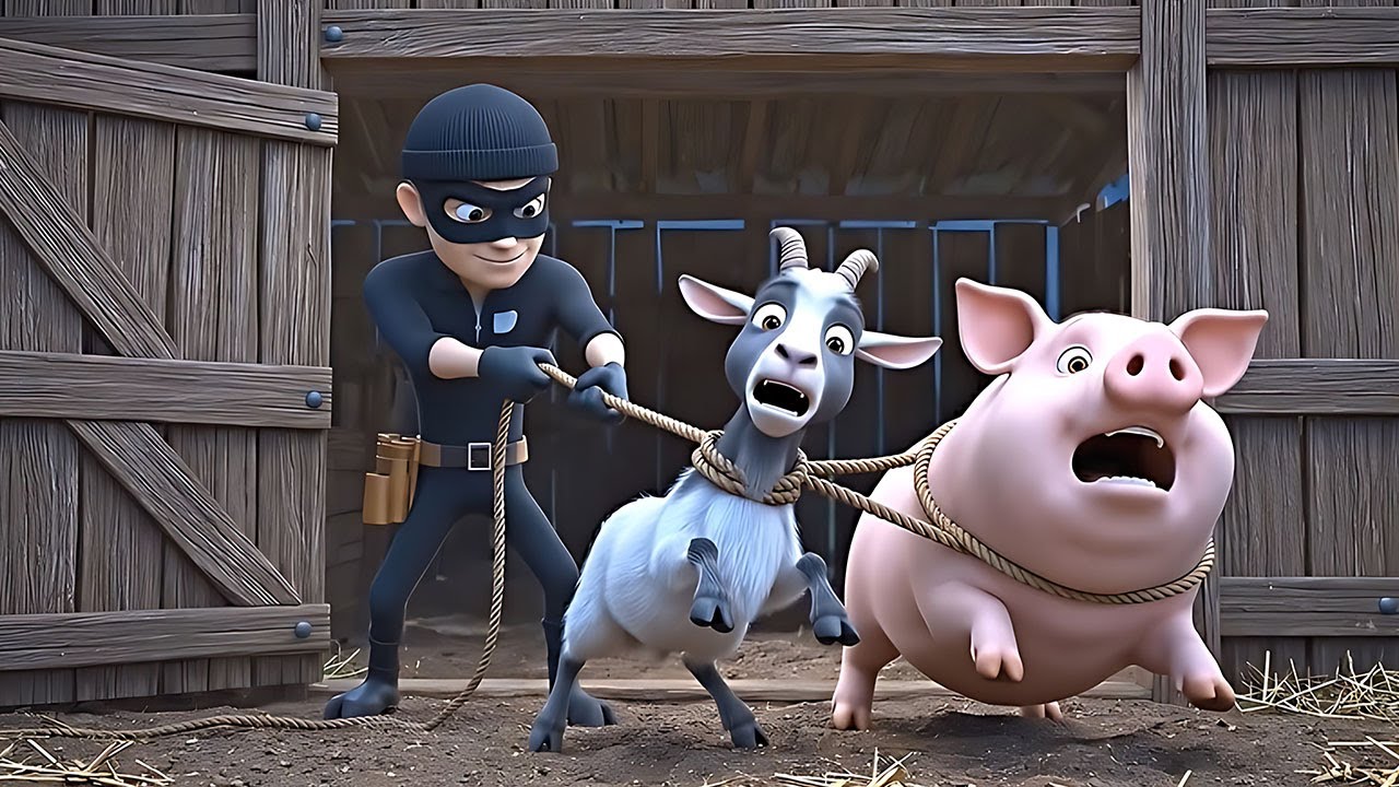 Thief in Old MacDonald's Farm | The Lost Horse & Cow & Goat & Pig Story | 3D Animation
