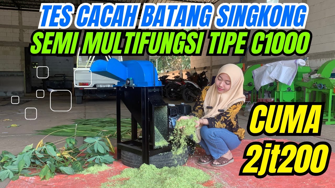 CACAH BATANG SINGKONG SUPER CEPAT MESIN COPER SEMI MULTIFUNGSI C1000 #mesinmultifungsi 