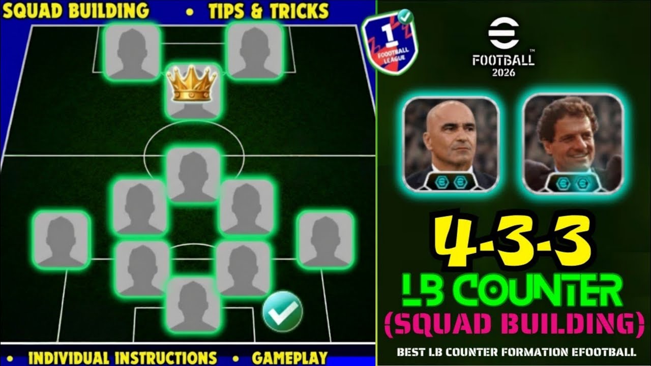 Perfect 4-3-3 🥵🔥 Long Ball Counter Best Formation In eFootball 2026 💥 | Long Ball Counter Tactics ✨
