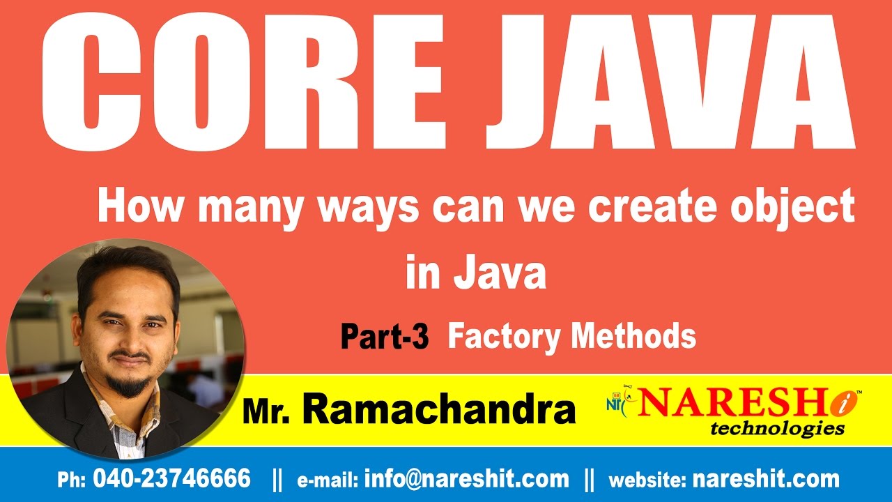 How many ways can we create object in Java Part 3 Factory Methods | Core Java Tutorial