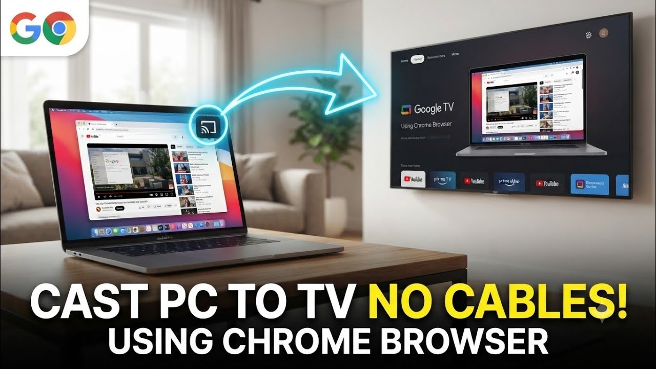 How to Cast PC to Smart TV using Google Chrome #ScreenMirroring #screencasting