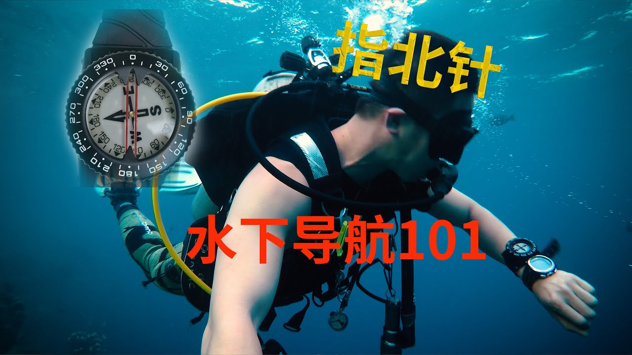 指北针使用指南101| 潜水教学（二十五）：如何水下导航 how to underwater navigation
