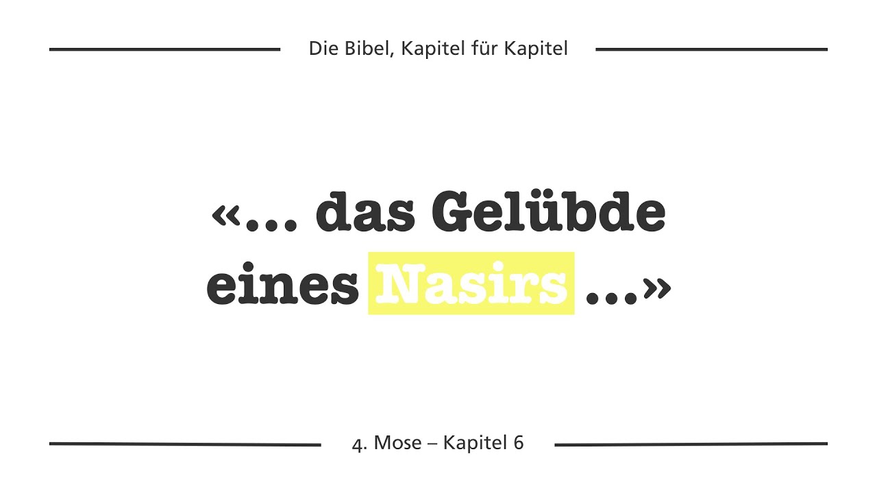 4.Mose 6 – Besondere Hingabe