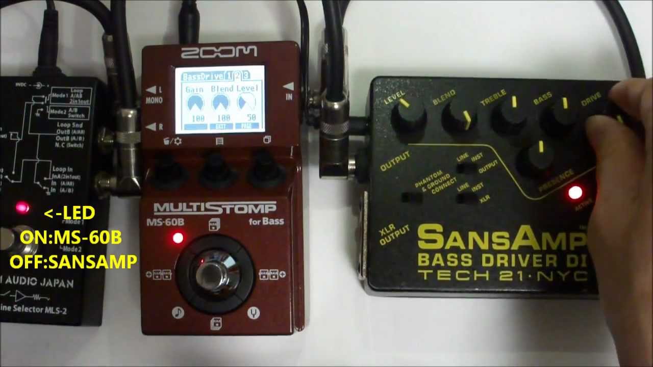 ZOOM MS-60B vs SANSAMP BASS DRIVER DI