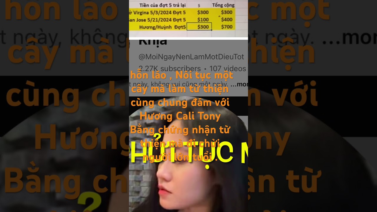 @HangCali ăn chia Đ&oacute;ng cửa qu&aacute;n 0 đồng chia m&oacute;m $1200 tiền MTQ Hương đưa m&agrave; chối c&ograve;n hỗn l&aacute;o.