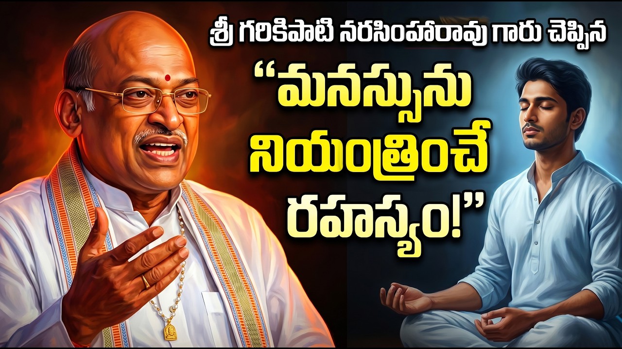 మనస్సు మన మాట వినాలంటే ఒక్కటే మార్గం | Padmasri Dr. Garikipati Narasimha Rao |Sri Ramakrishna Prabha