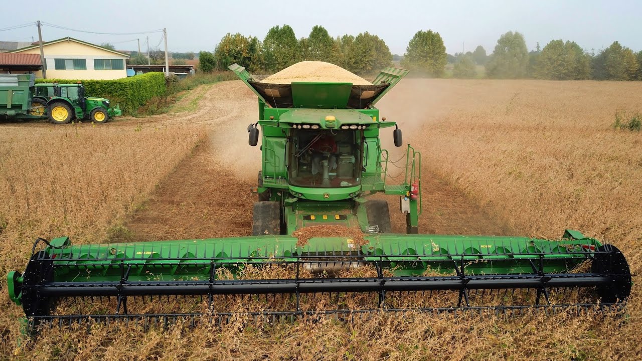 John Deere S680i & RD35F (10,70m) | Trebbiatura soia 2022