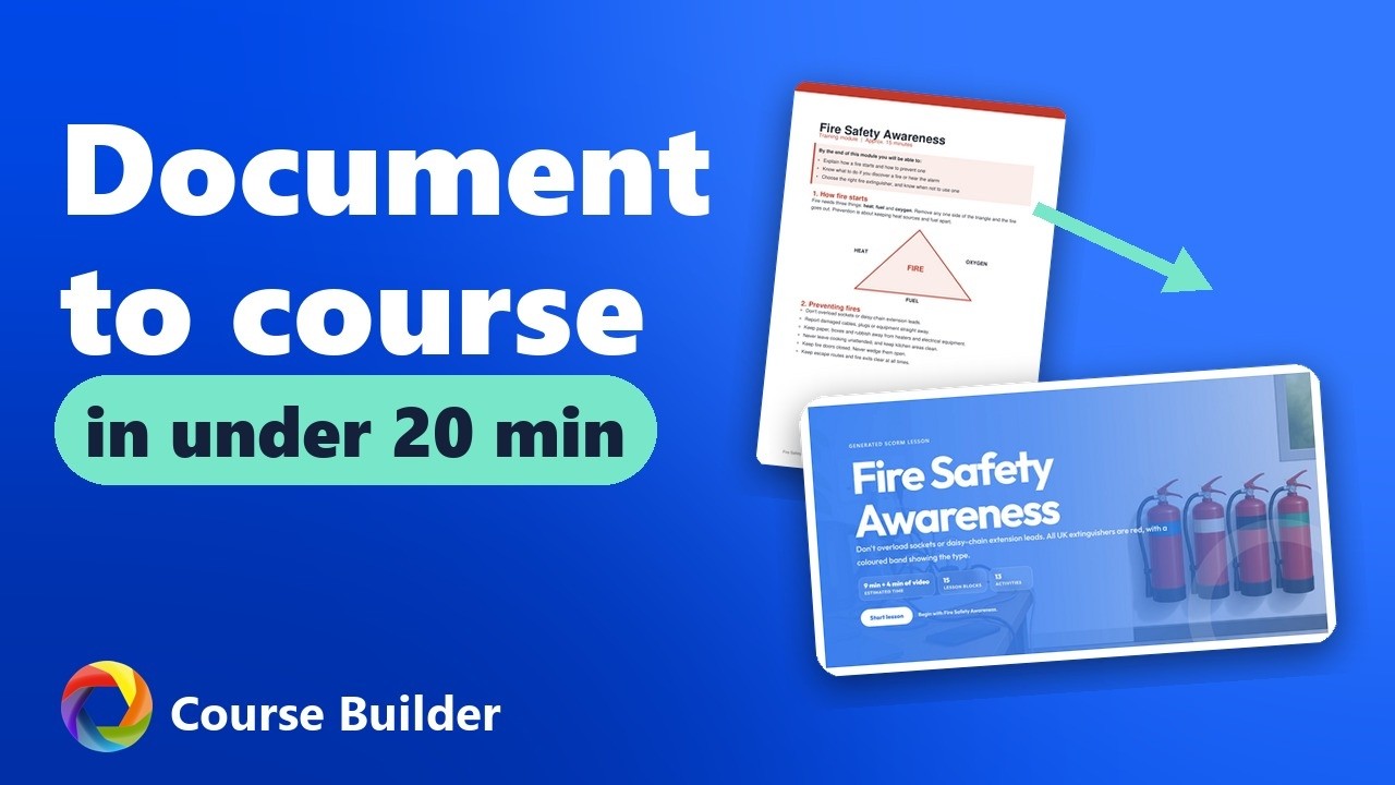 Turn a document into a finished course in under 20 minutes | TotaleLearning Course Builder