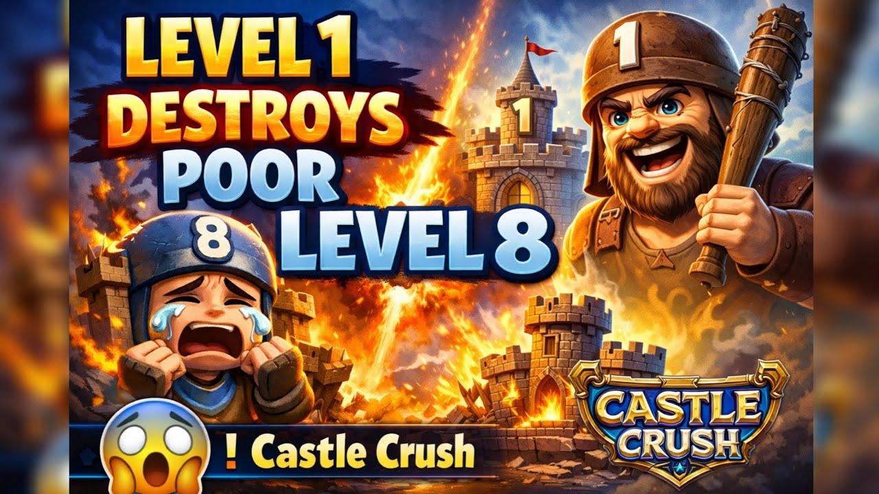 ONLY LEVEL 1 😱 AND LEVEL 8 DESTROYED | CASTLE CRUSH 