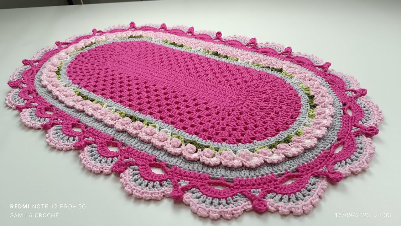TAPETE BONEQUINHA passo a passo completo  @samilacrochê #crochêfacil #passoapasso