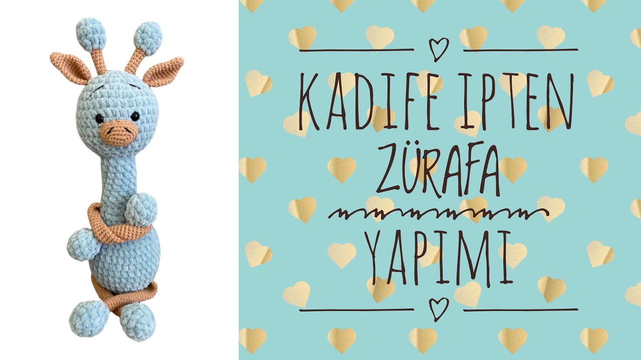 Kadife İpten Amigurumi Zürafa🤎 ENGLISH SUBTITLES (Baştan Sona Detaylı Anlatım)