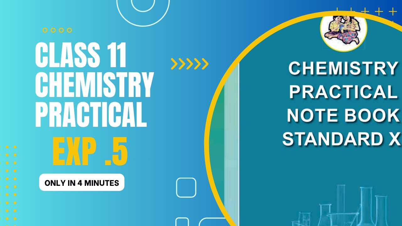 Class 11 Chemistry Practical | Inorganic Qualitative Analysis (Salt no. 1) (Experiment 5)