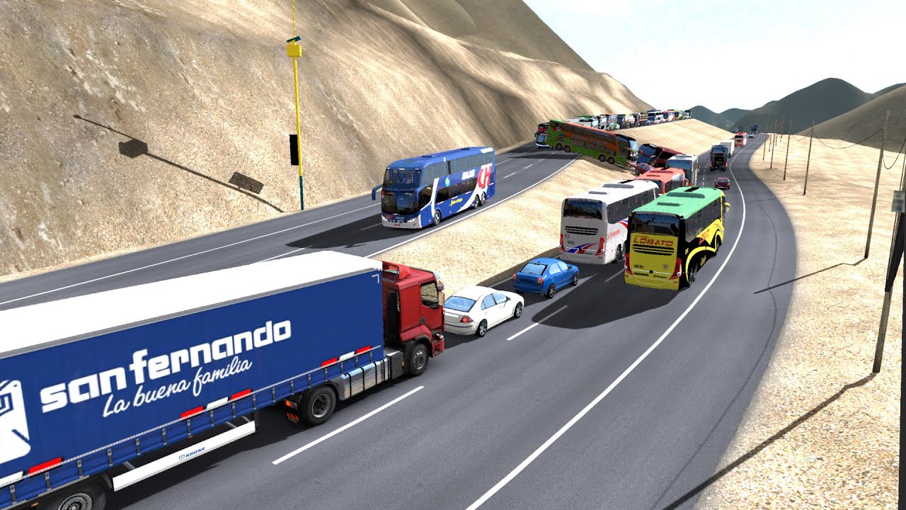 LLEGANDO A LIMA PERU  POR PANAMERICANA SUR / CON BUS DOBLE PISO VOLVO COMIL INVICTUS 6X2 GH BUS
