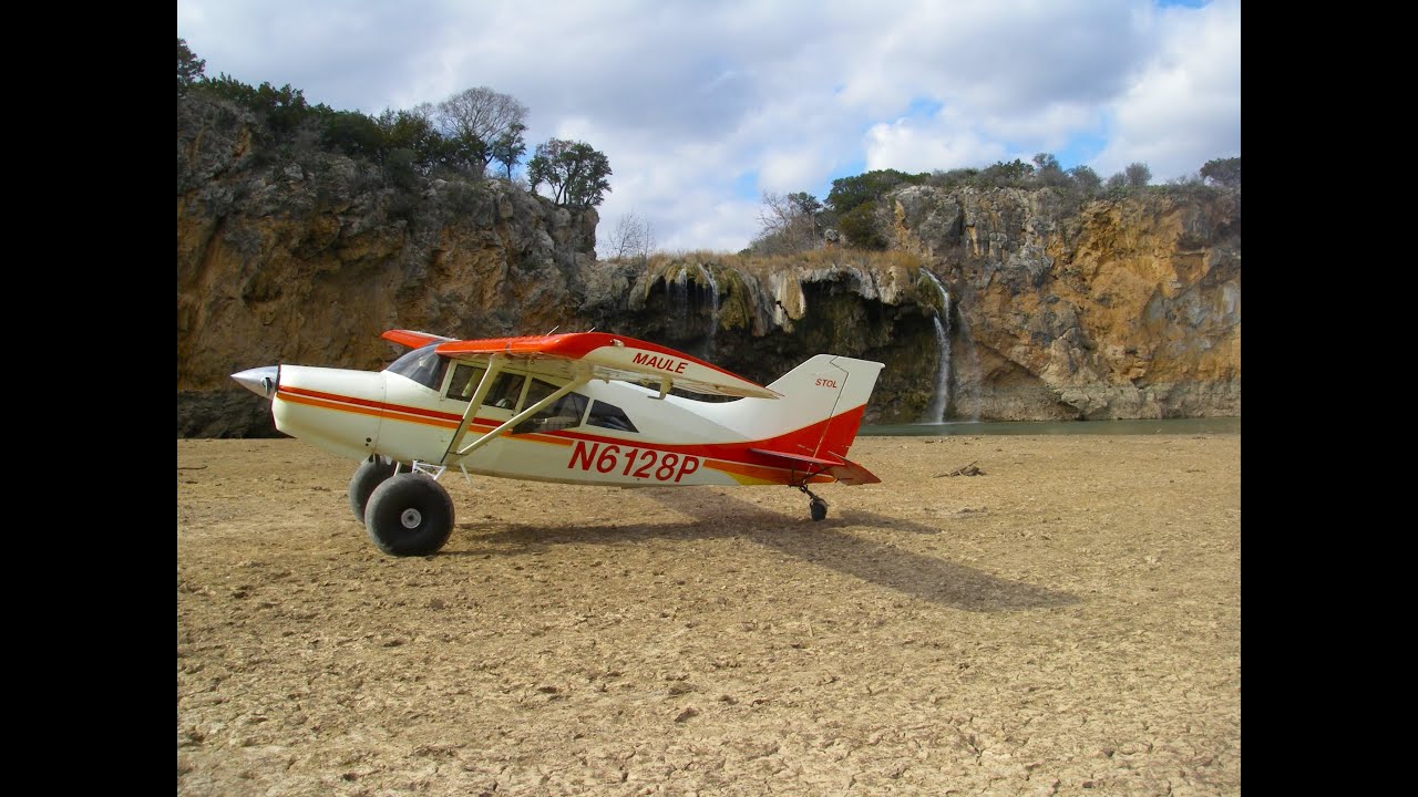 Maule M7 on a short sanbar on the brazos river